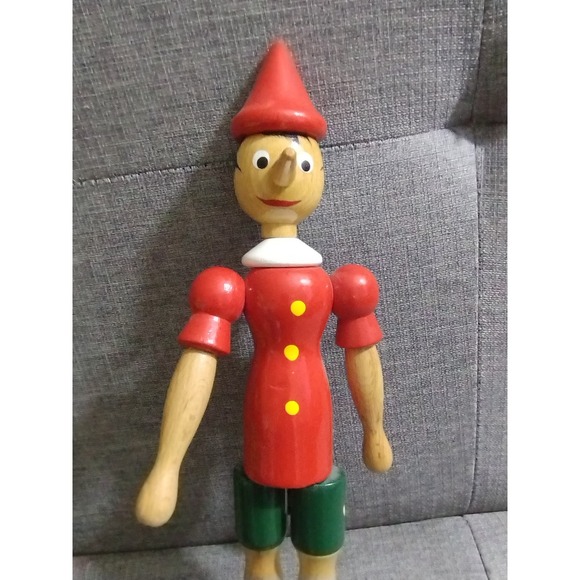 Vtg Disney Pinocchio Wooden Figurine Posable (4a) - Picture 2 of 6